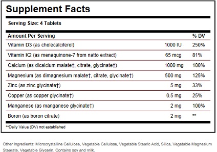 Solgar Advanced Calcium Complex Label